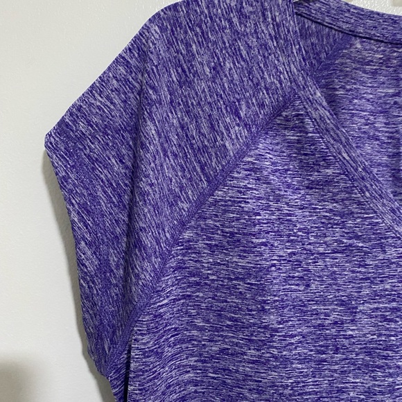 Women Sport Tee Extra Large XL Rapidry Tee Yoga Top Marled Purple T-Shirt - Picture 4 of 14